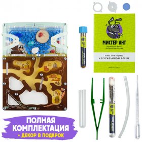 Муравьиная ферма Мини ПРО "Подземные друзья" (ПОЛНЫЙ КОМПЛЕКТ)